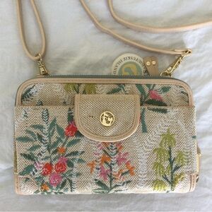NWT Spartina Floral Embroidered Crossbody Bag